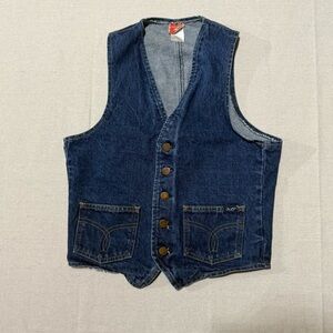 Vintage 1970s GWG Scrubbies Denim Vest True Vintage GWG Denim Scrubbies Vest